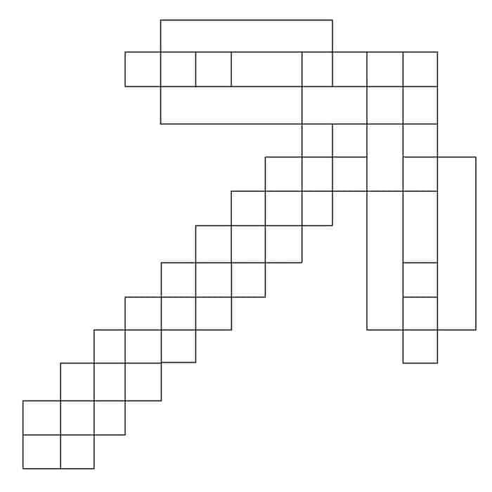 Minecraft Weapons Coloring Pages