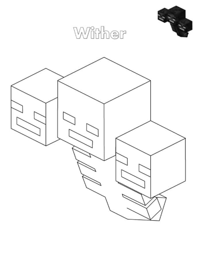 Minecraft Wither Storm Coloring Pages