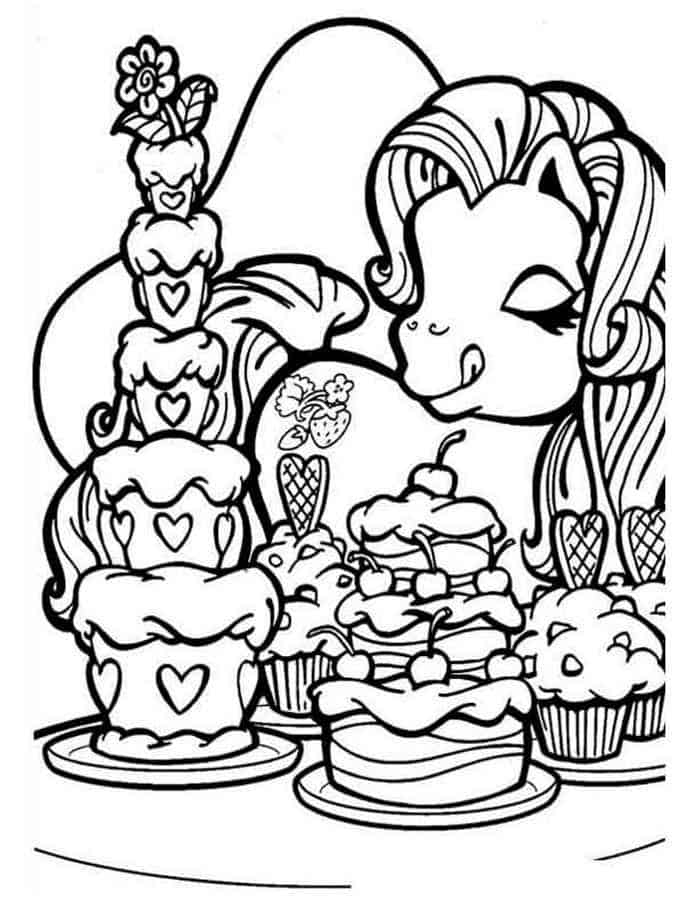 My Little Pony Birthday Coloring Pages