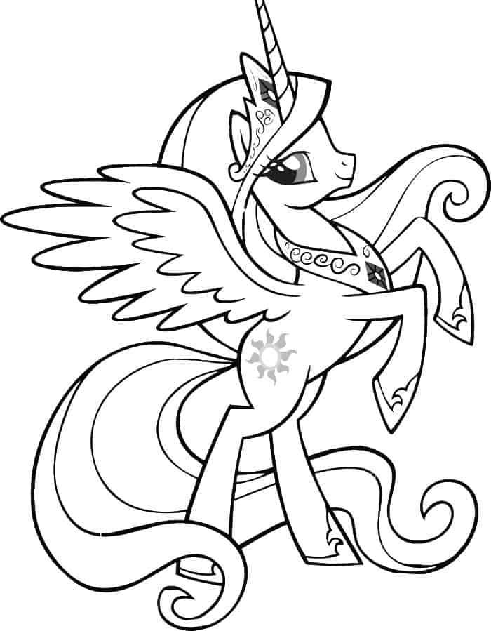My Little Pony Coloring Pages Princess Celestia