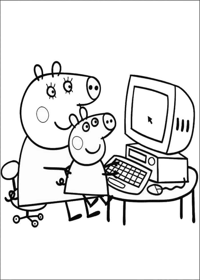 Nick Jr Peppa Pig Coloring Pages