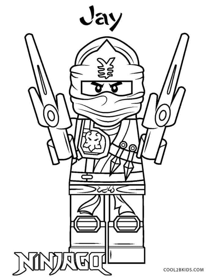 Ninjago Coloring Pages Jay