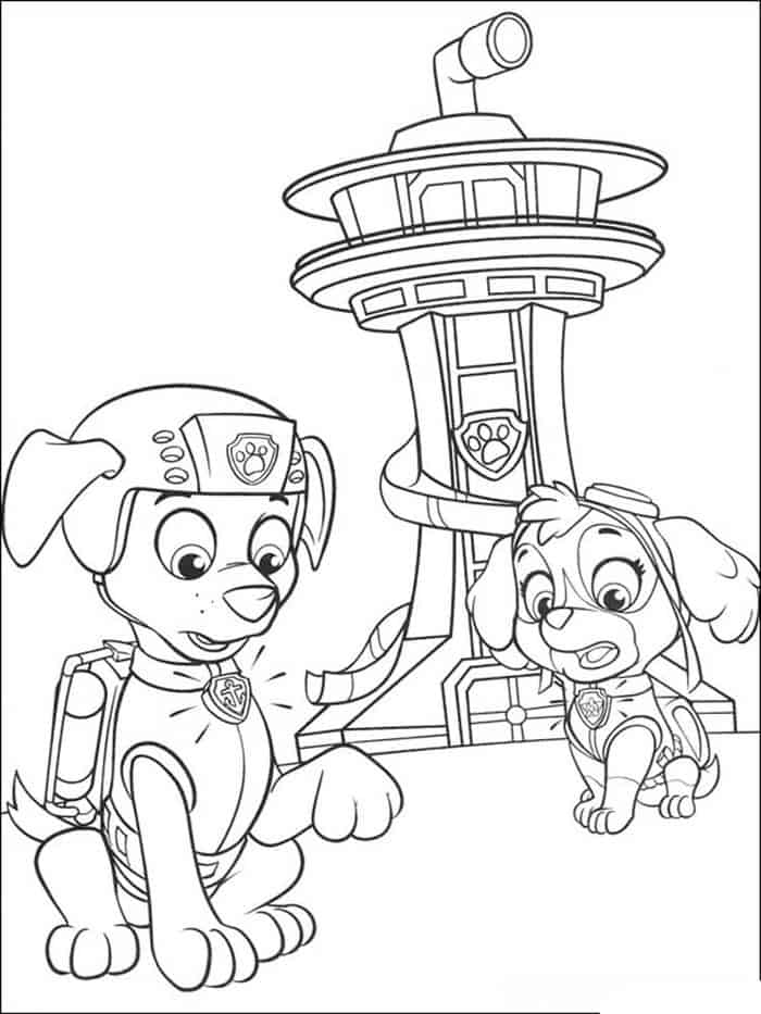 Paw Patrol Characters Coloring Pages
