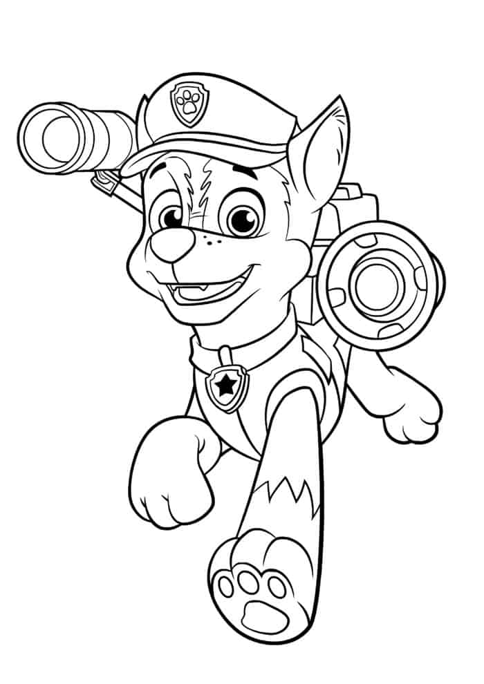 Paw Patrol Chase Coloring Pages