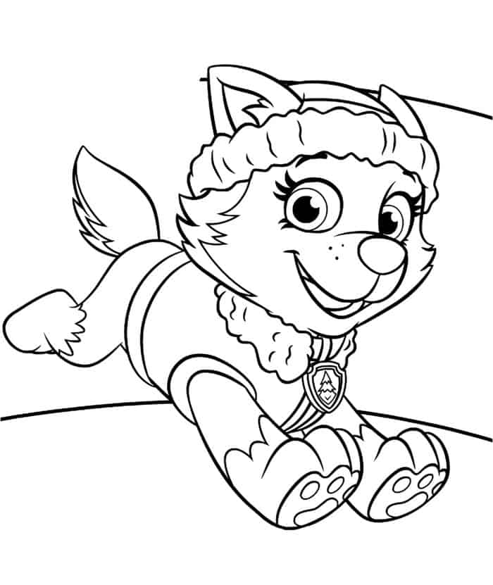 Paw Patrol Coloring Pages Everest