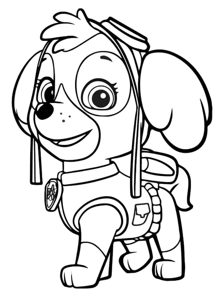 Paw Patrol Coloring Pages Skye