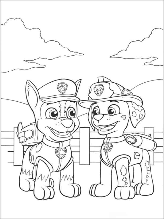 Paw Patrol Mighty Pups Coloring Pages