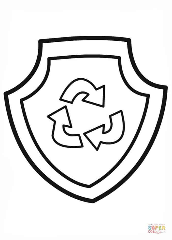 Paw Patrol Rocky Badge Coloring Pages