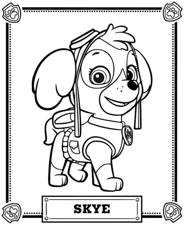 Paw Patrol Skye Coloring Pages