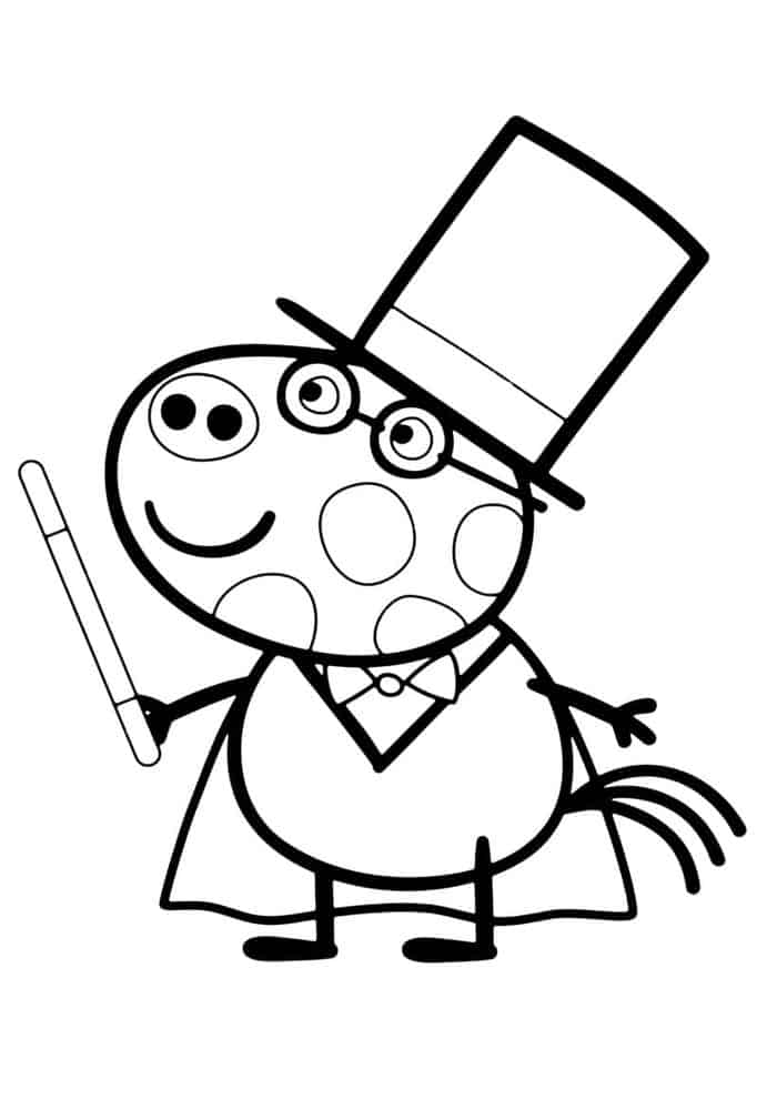 Peppa Pig Dress Up Coloring Pages