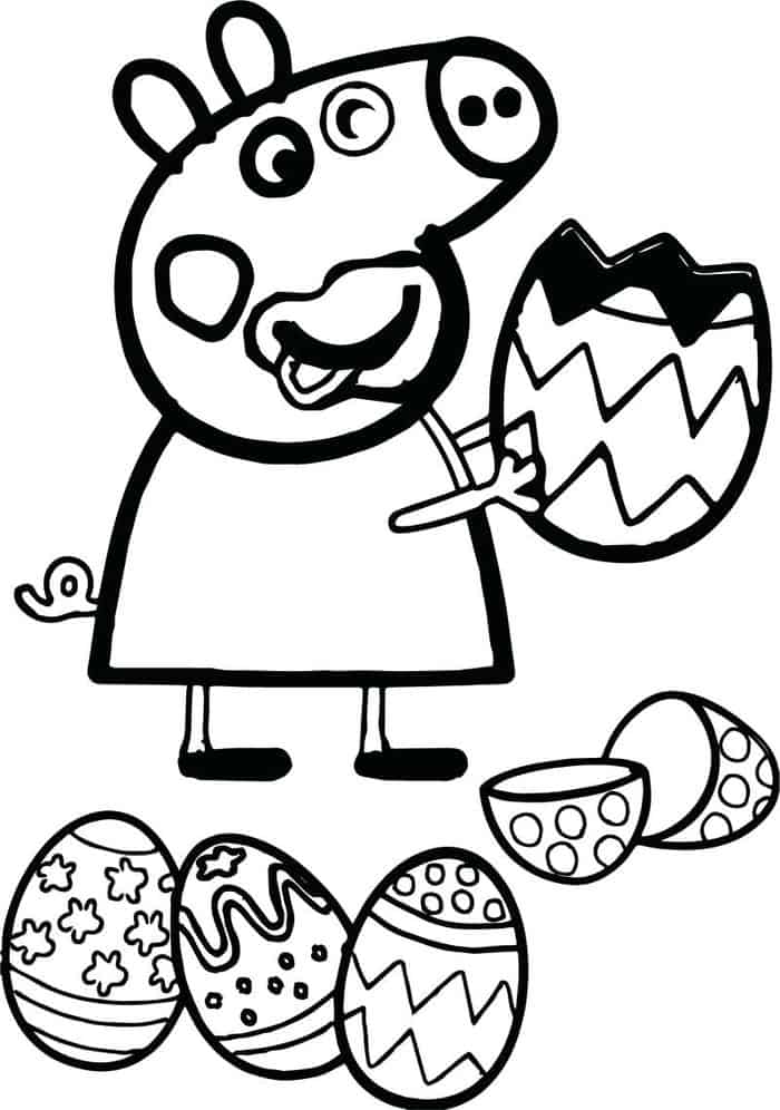 Peppa Pig Egg Coloring Pages