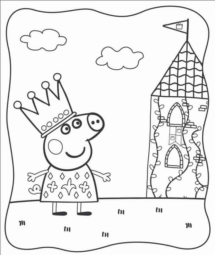 Peppa Pig Fairy Coloring Pages