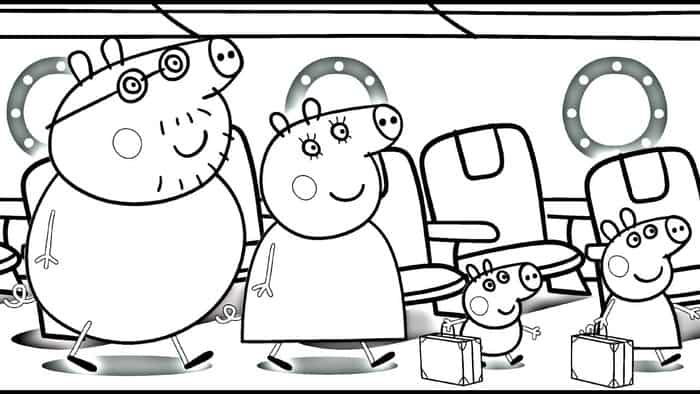 Peppa Pig Family Coloring Pages