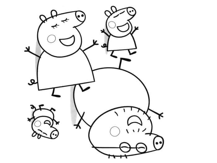 Peppa Pig Sleeping Coloring Pages