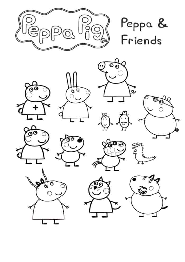 Peppa The Pig Coloring Pages