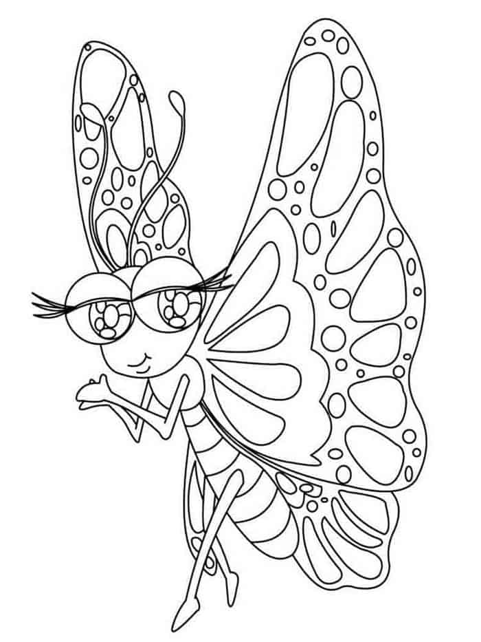 Preschool Butterfly Coloring Pages