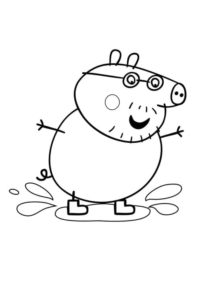 Printable Coloring Pages Kids Peppa Pig