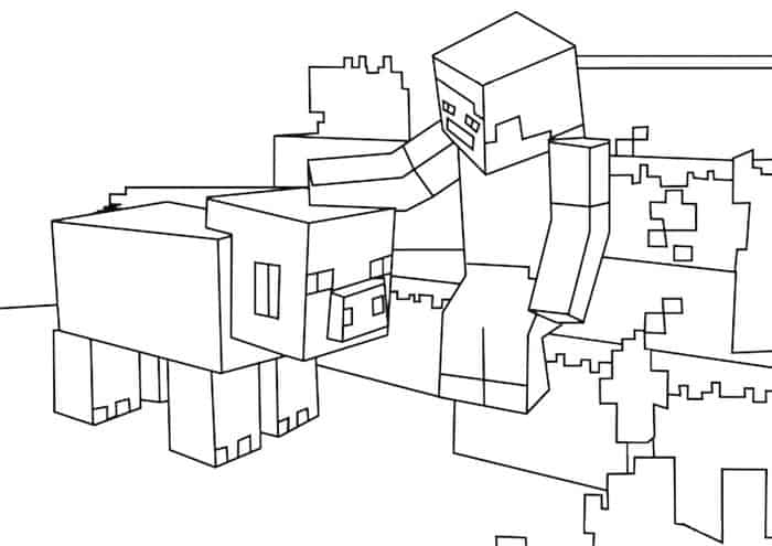 Printable Coloring Pages Minecraft