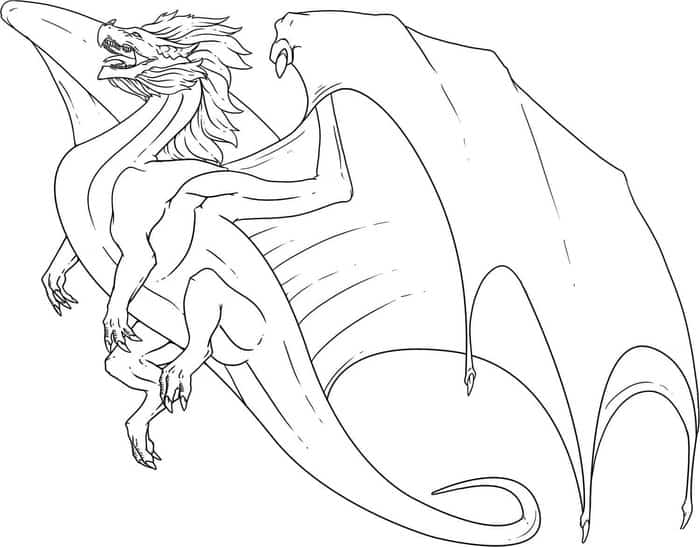 Printable Dragon Coloring Pages For Adults