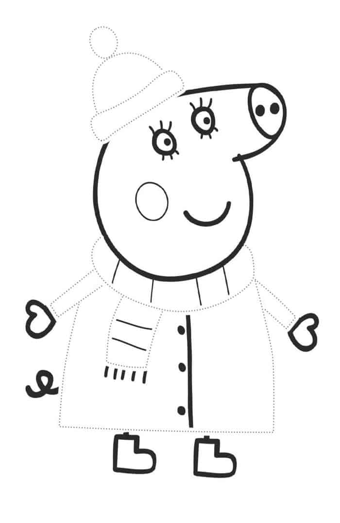 Printable Peppa Pig Dot To Dots