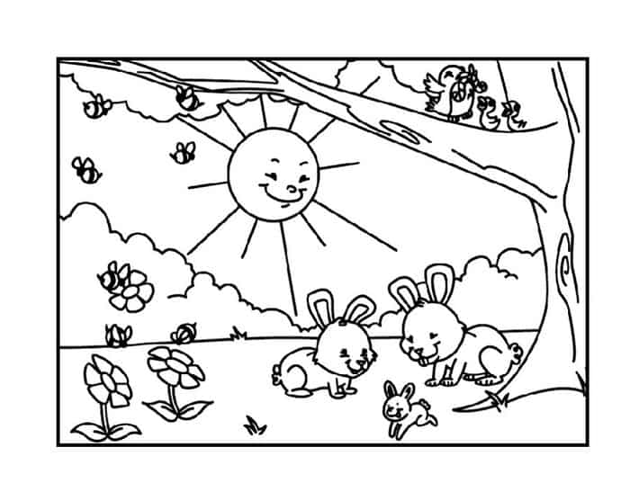 Printable Spring Coloring Pages
