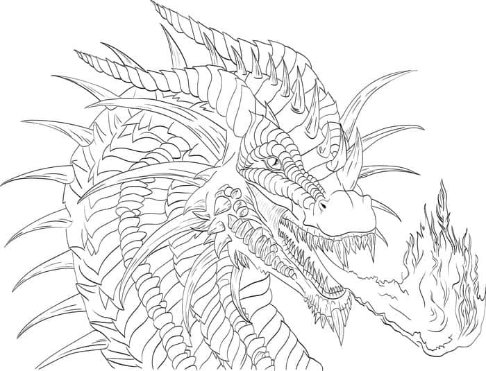 Real Dragon Coloring Pages