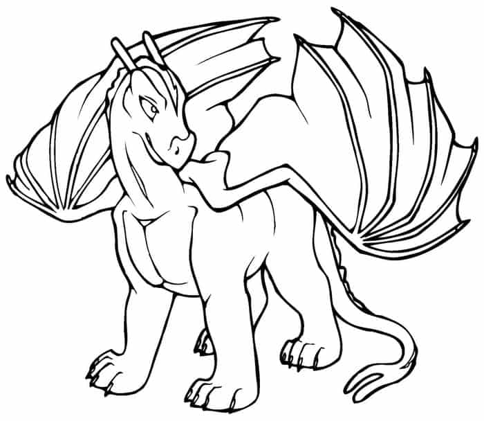 Realistic Dragon Coloring Pages