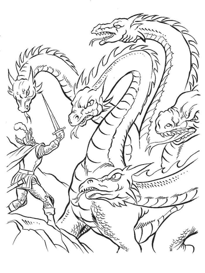 Scary Dragon Coloring Pages