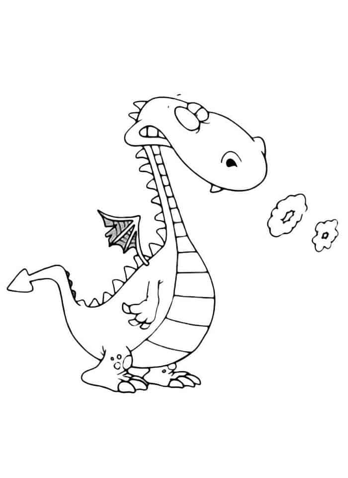 Simple Dragon Coloring Pages