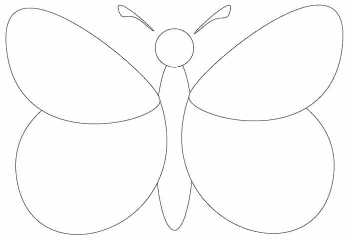 Simple Easy Butterfly Coloring Pages