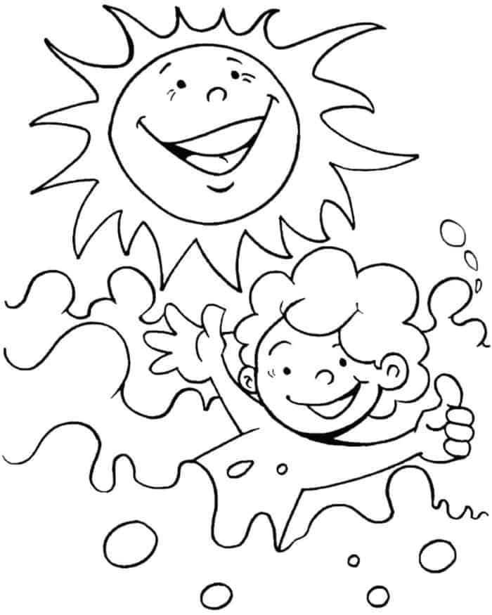Simple Summer Coloring Pages