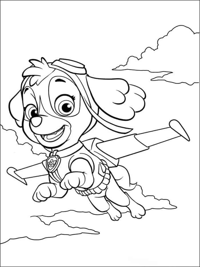 Skye Paw Patrol Coloring Pages