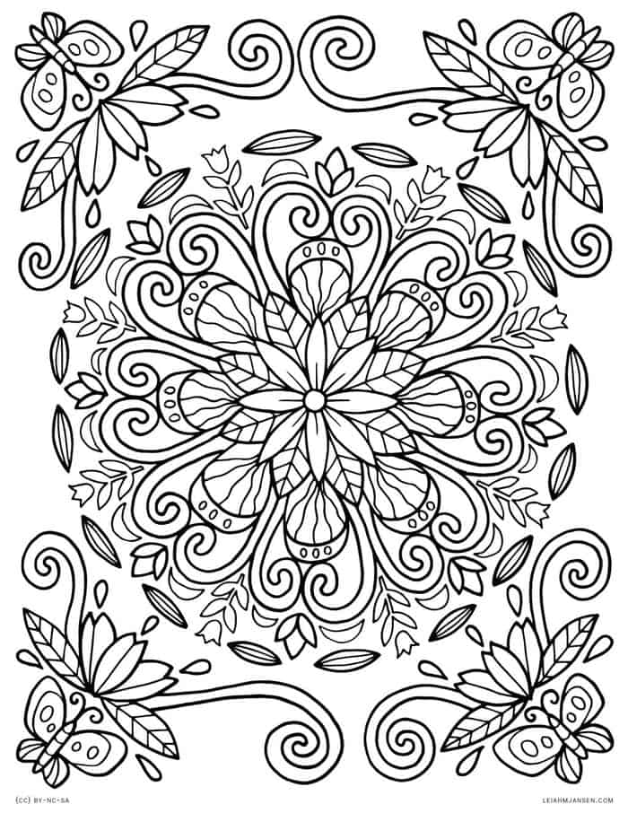 Spring Adult Coloring Pages