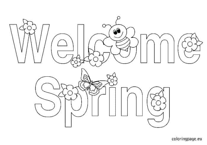 Spring Break Coloring Pages
