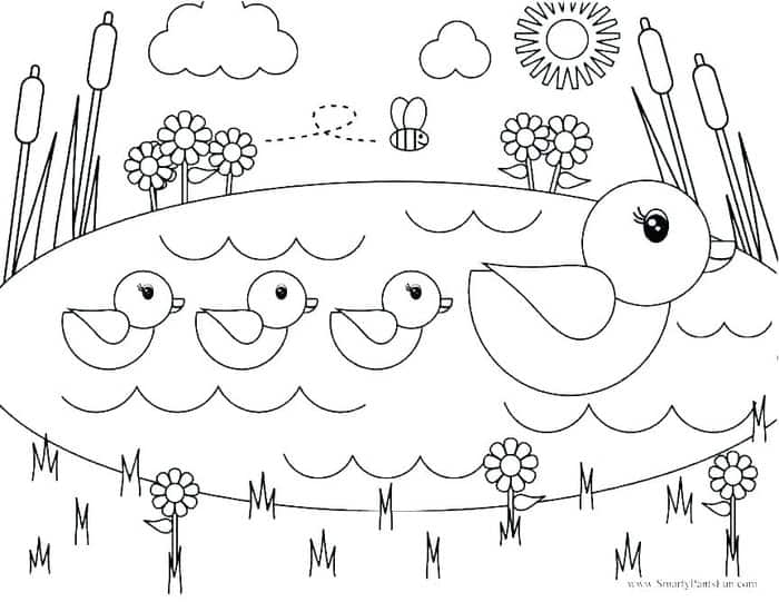 Spring Coloring Pages For Kids