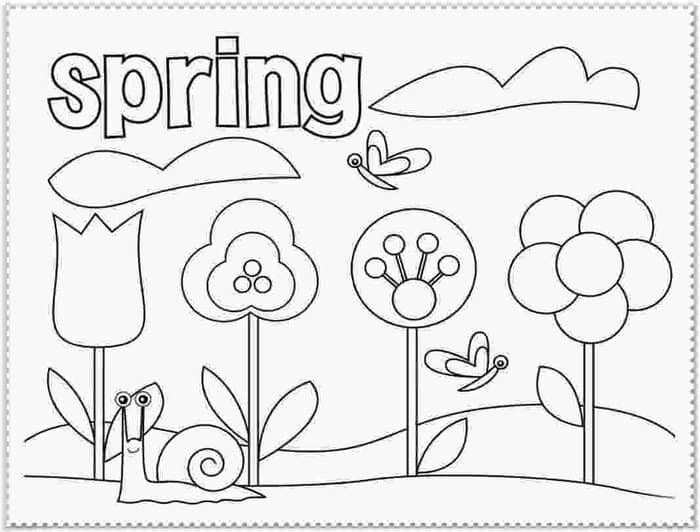 Spring Coloring Pages For Toddlers