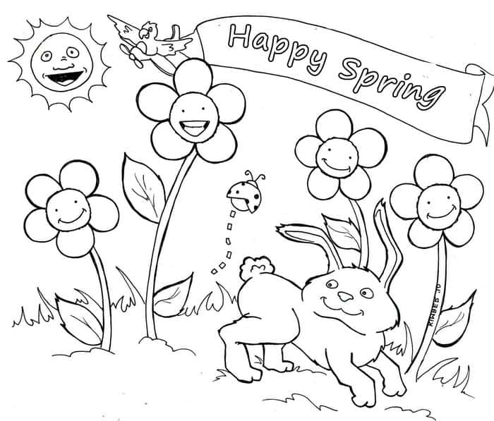 Spring Coloring Pages Printable