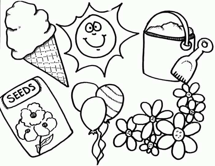 Summer Coloring Pages Easy