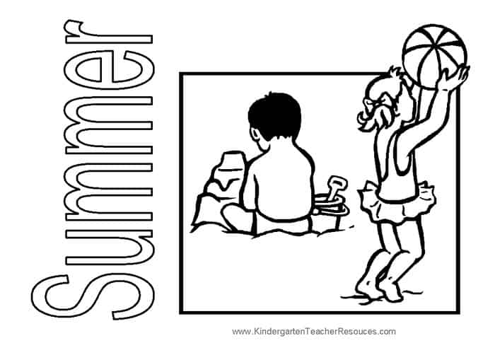 Summer Coloring Pages Preschool