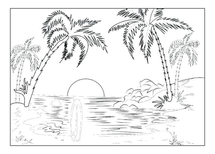 Summer Free Coloring Pages