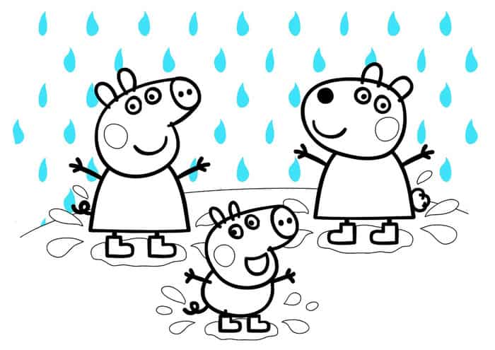 Summer Peppa Pig Coloring Pages