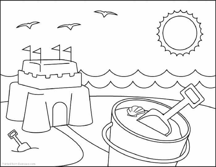 Summer Vacation Coloring Pages
