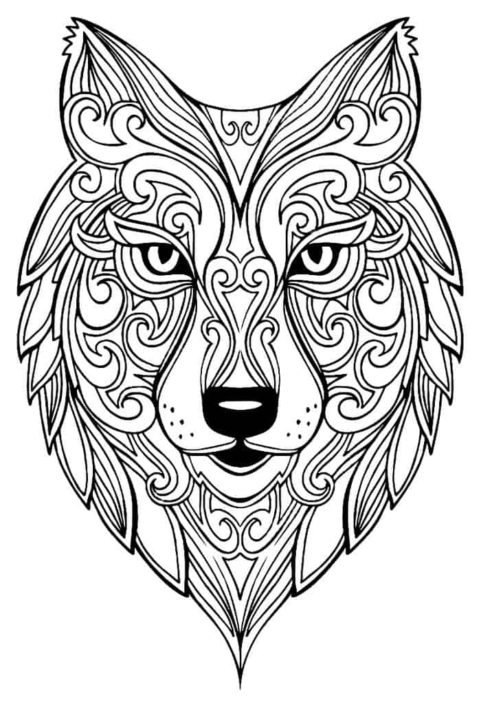 Wolf Adult Coloring Pages