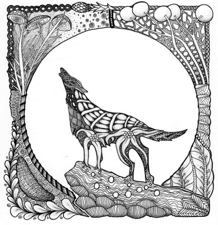 Wolf Coloring Pages For Adults