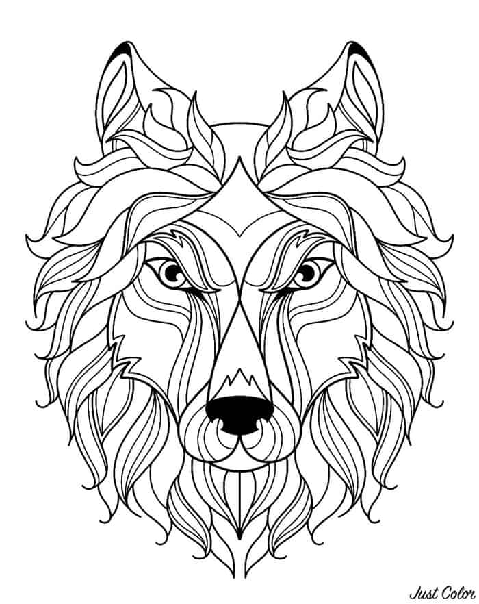 Wolf Mandala Coloring Pages