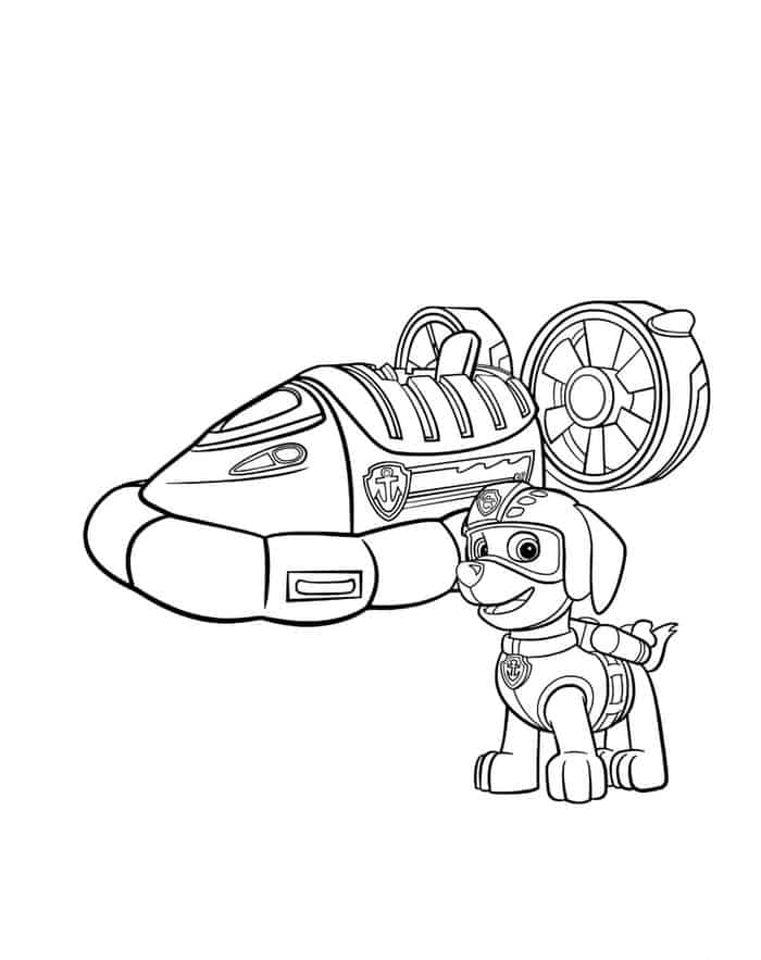 Zuma Paw Patrol Coloring Pages