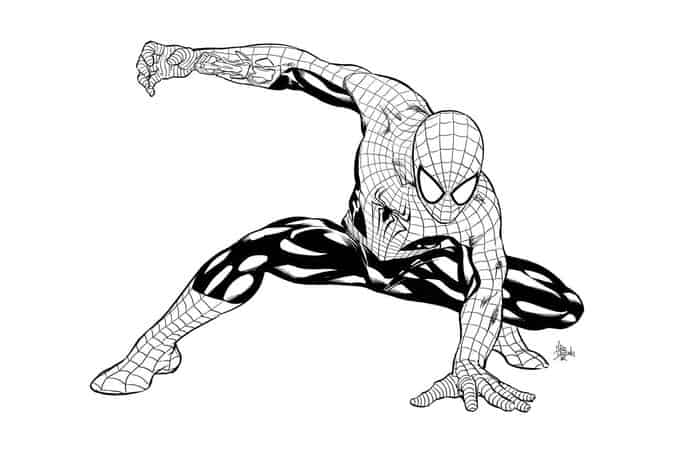 black suit spiderman coloring pages