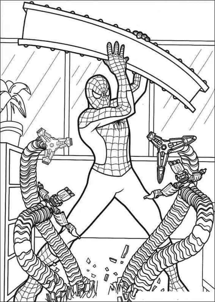 coloring pages spiderman