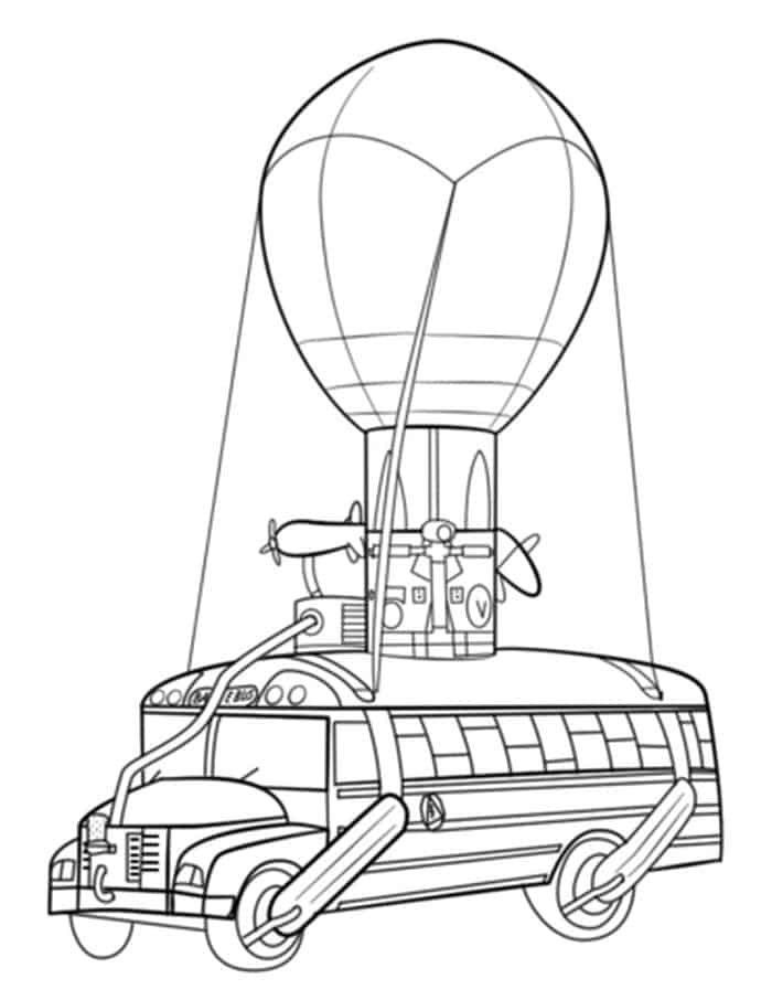 fortnite battle bus coloring pages