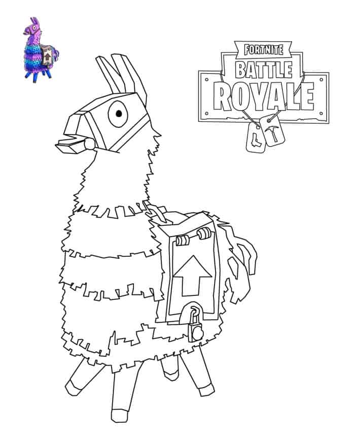 fortnite coloring pages llama